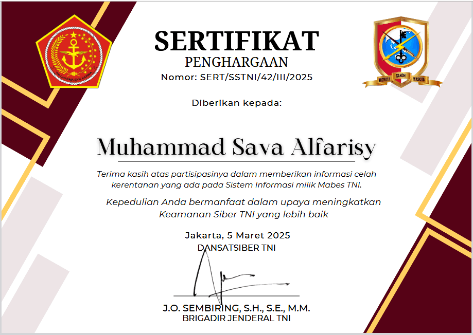 Certificate of Appreciation